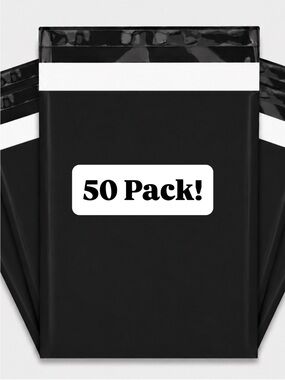 50 (FIFTY!)Matte Black Polymailers 10x13 | Poshmark Shipping Supplies 🖤